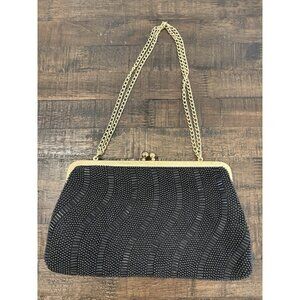 Vintage Black Beaded Evening Bag Hong Kong
